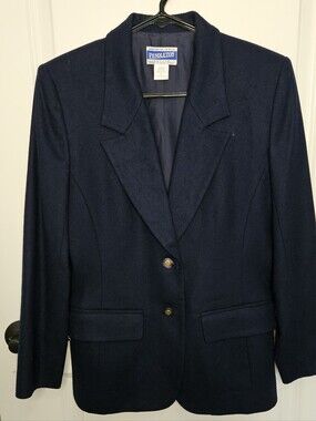 Pendleton Women's Navy Wool Blazer Size 4P USA